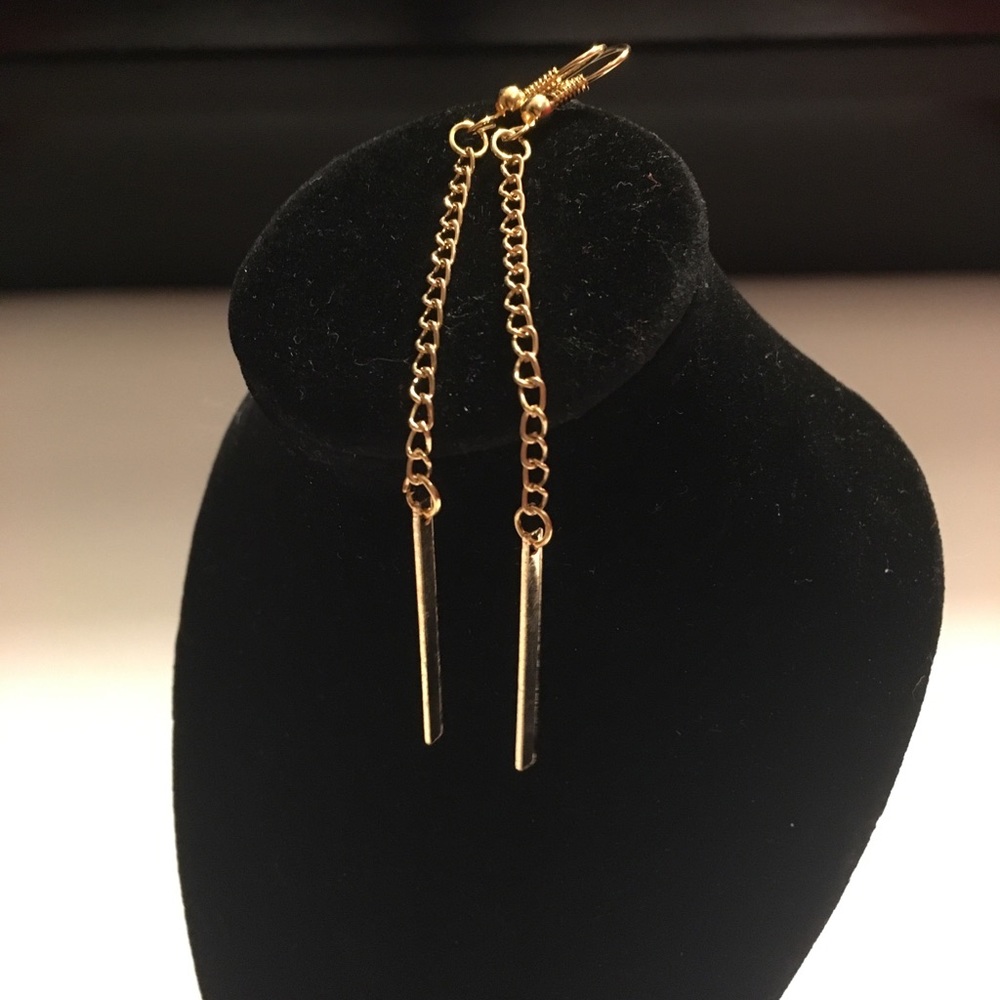 TRADEWholesale - Bar drop earrings - gold & silver - Picture 4 of 8